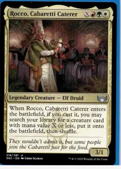 Rocco, Cabaretti Caterer, Streets of New Capenna #218 MTG - Image 1