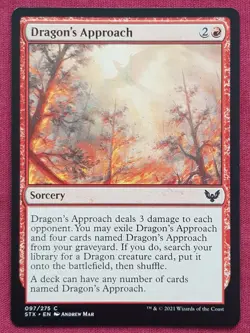 Magic The Gathering STRIXHAVEN SCHOOL OF MAGES DRAGON'S APPROACH red card MTG - Image 1