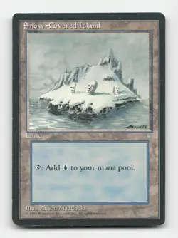 Snow-Covered Island Ice Age #348 Magic the Gathering Land - Image 1