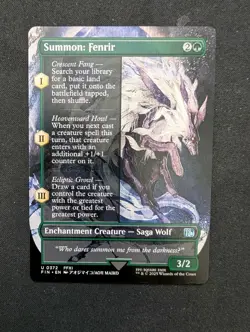 Summon: Fenrir Borderless Final Fantasy MTG Card NM Condition Regular - Image 1