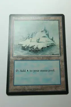 MTG Snow-Covered Island x1- -Ice Age-Lightly Played - Image 1