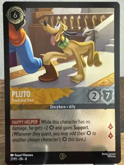 Disney Lorcana Pluto Tried And True Promo Card 27/P2 VHTF! - Image 1