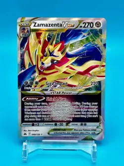 Near Mint Pokemon Card - Zamazenta VStar Crown Zenith #99 Holo Ultra Rare TCG - Image 1