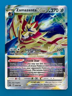 Near Mint Pokemon Card - Zamazenta VStar Crown Zenith #99 Holo Ultra Rare TCG - Image 5