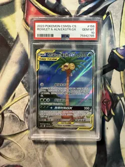 Pokemon TCG S-Chinese Card Rowlet & Alolan Exeggutor-GX csm2bc 156/150 SR PSA 10 - Image 1