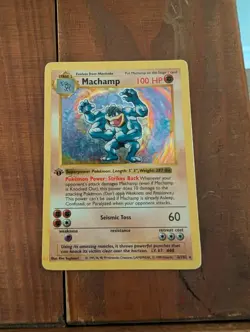 Machamp Holo Rare 1st Edition Base Set #8/102 Pokemon Card - Image 1