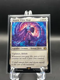 MTG Minwu, White Mage Extended Art Foil - Image 1