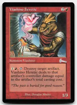 MTG Viashino Heretic U Urza's Legacy 95 LP - Image 1