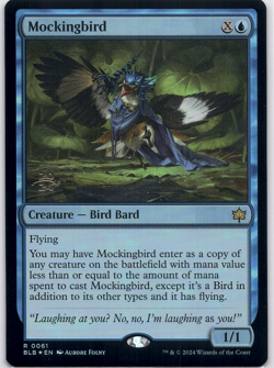 Mockingbird (Prerelease - Foil) [Bloomburrow] (BLB) [MTG] Magic 061 - Image 1