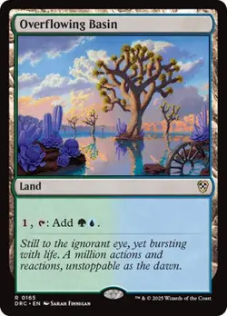Magic The Gathering MTG OVERFLOWING BASIN Aetherdrift NM Near Mint - Image 1
