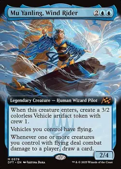 Magic The Gathering MTG MU YANLING, WIND RIDER EXTENDED ART Aetherdrift NM - Image 1