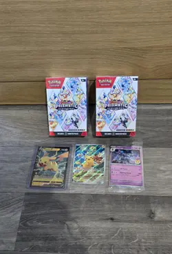 Pokemon TCG X2 Prismatic Evolutions Booster Bundle New Sealed + free promo cards - Image 1