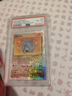 Pokemon Legendary Collection Reverse Holo Foil Rhyhorn 90/110 PSA 8 NM-MT - Image 2