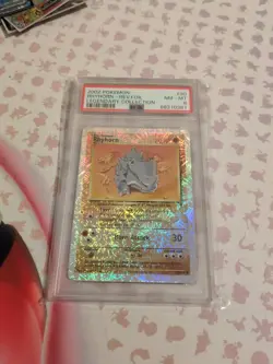 Pokemon Legendary Collection Reverse Holo Foil Rhyhorn 90/110 PSA 8 NM-MT - Image 3