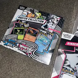 Pokemon TCG Scarlet & Violet White Flare ETB Poster And Binder And Tech Sticker - Image 3