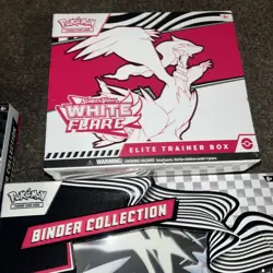 Pokemon TCG Scarlet & Violet White Flare ETB Poster And Binder And Tech Sticker - Image 5