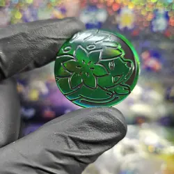 Shaymin Glossy Dark Green Holo Pokemon TCG Collectors Flip Coin - Image 1