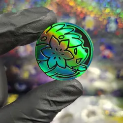 Shaymin Glossy Dark Green Holo Pokemon TCG Collectors Flip Coin - Image 2