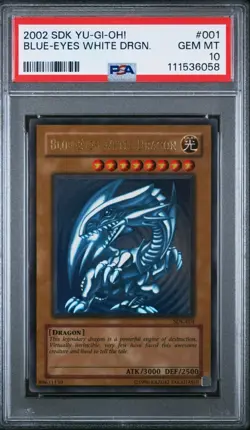 Blue-Eyes White Dragon *PSA 10* SDK-001 *Ultra Rare* 2002 *Vintage* Yugioh - Image 1
