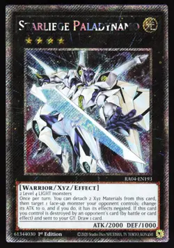 Starliege Paladynamo (Platinum Secret Rare) RA04-EN193 Yugioh TCG Card NM - Image 1
