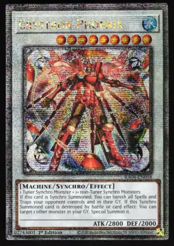Crystron Phoenix (Quarter Century Secret Rare) RA04-EN058 Yugioh TCG Card NM - Image 1