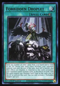 Forbidden Droplet BLMM-EN171 Yugioh TCG Card Ultra Rare NM - Image 1