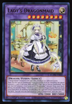 Lady's Dragonmaid BLMM-EN049 Yugioh TCG Card Ultra Rare NM - Image 1