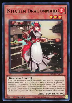 Kitchen Dragonmaid BLMM-EN058 Yugioh TCG Card Ultra Rare NM - Image 1