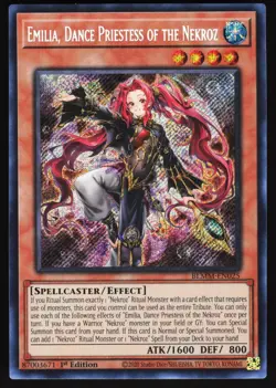 Emilia, Dance Priestess of the Nekroz BLMM-EN025 Yugioh TCG Card Secret Rare NM - Image 1