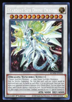 Stardust Sifr Divine Dragon BLMM-EN151 Yugioh TCG Card Secret Rare NM - Image 1