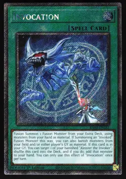 Invocation (Platinum Secret Rare) RA04-EN281 Yugioh TCG Card NM - Image 1