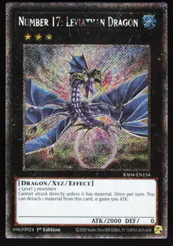 Number 17: Leviathan Dragon (Platinum Secret Rare) RA04-EN154 Yugioh TCG Card NM - Image 1