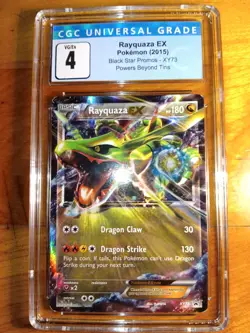 Rayquaza EX Black Star Promo XY73 Pokemon Card Powers Beyond Tin CGC 4 - Image 1