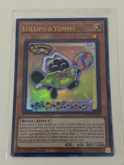 Yugioh - Lollipo Yummy - 1st Edition Ultra Rare NM - Free Holo Card - Image 1