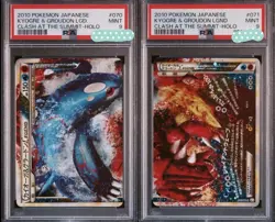 PSA9 Pokemon TCG Kyogre & Groudon LEGEND Pokemon L3 Clash at the Summit (2card) - Image 1