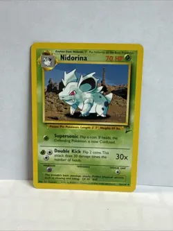 Pokemon TCG Nidorina Card 53/130 Unlimited WOTC Base Set 2 (2000) LP Condition - Image 1