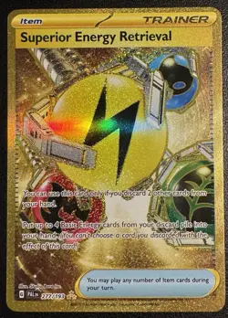 Pokemon Superior Energy Retrieval Hyper Rare Paldea Evolved Holo Card 277/193 - Image 1