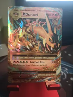 Mega M Charizard EX 12/108 Evolutions Holo NM Pokemon Card - Image 1