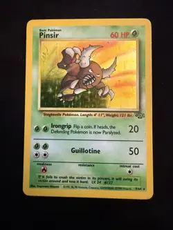 Pokemon TCG Pinsir Holo Unlimited Rare Card 9/64 Jungle Base Set - Image 1