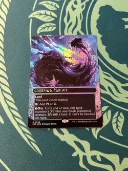 Creeping Tar Pit 0009 Borderless Edge Of Eternities EOS MTG Magic Stellar Sights - Image 1