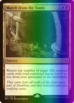 MTG March from the Tomb (214/313) Battle for Zendikar LP FOIL - Image 1