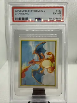 2000 Merlin Pokemon 2 Charizard #123 PSA 6 - Image 1