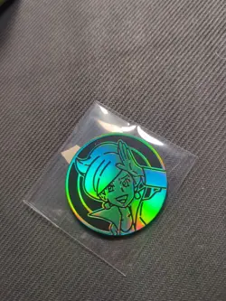 Jumbo Professor Juniper Green Holo Pokemon Coin - Image 1