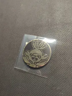 Jumbo Holo Gold Scorbunny Pokemon Coin - Image 1