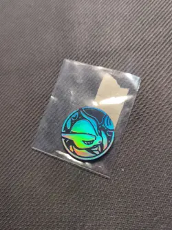 M Mega Mewtwo Blue Holo Rainbow Pokemon Coin - Image 1