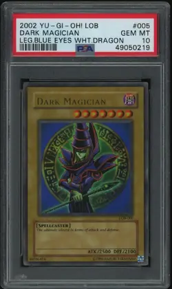 Dark Magician *PSA GEM MINT 10* LOB-005 *Ultra Rare* 2002 *Vintage* Yugioh - Image 1