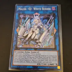 YuGiOh! - Maliss Q WhiteBinder CRBR-EN019 Super Rare 1st Edition Near Mint - Image 1