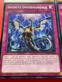 3x Infinite Impermanence + 3x Nibiru, The Primal Being | NM | 1st Ed | YuGiOh! - Image 2