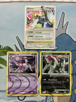 Vintage Pokemon Card Lot Fire Holo Arceus - Image 1