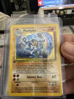 Sealed 1999 Pokemon TCG Machamp 1st Edition 8/102 Base Set HOLO Promo Card C2 - Image 1